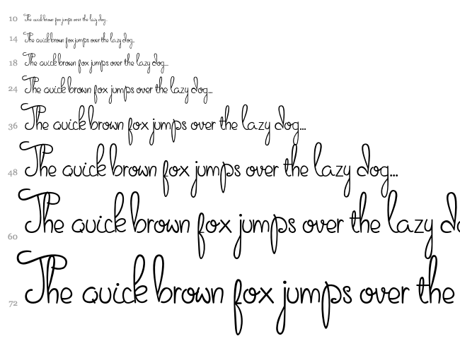 Sweet November font waterfall